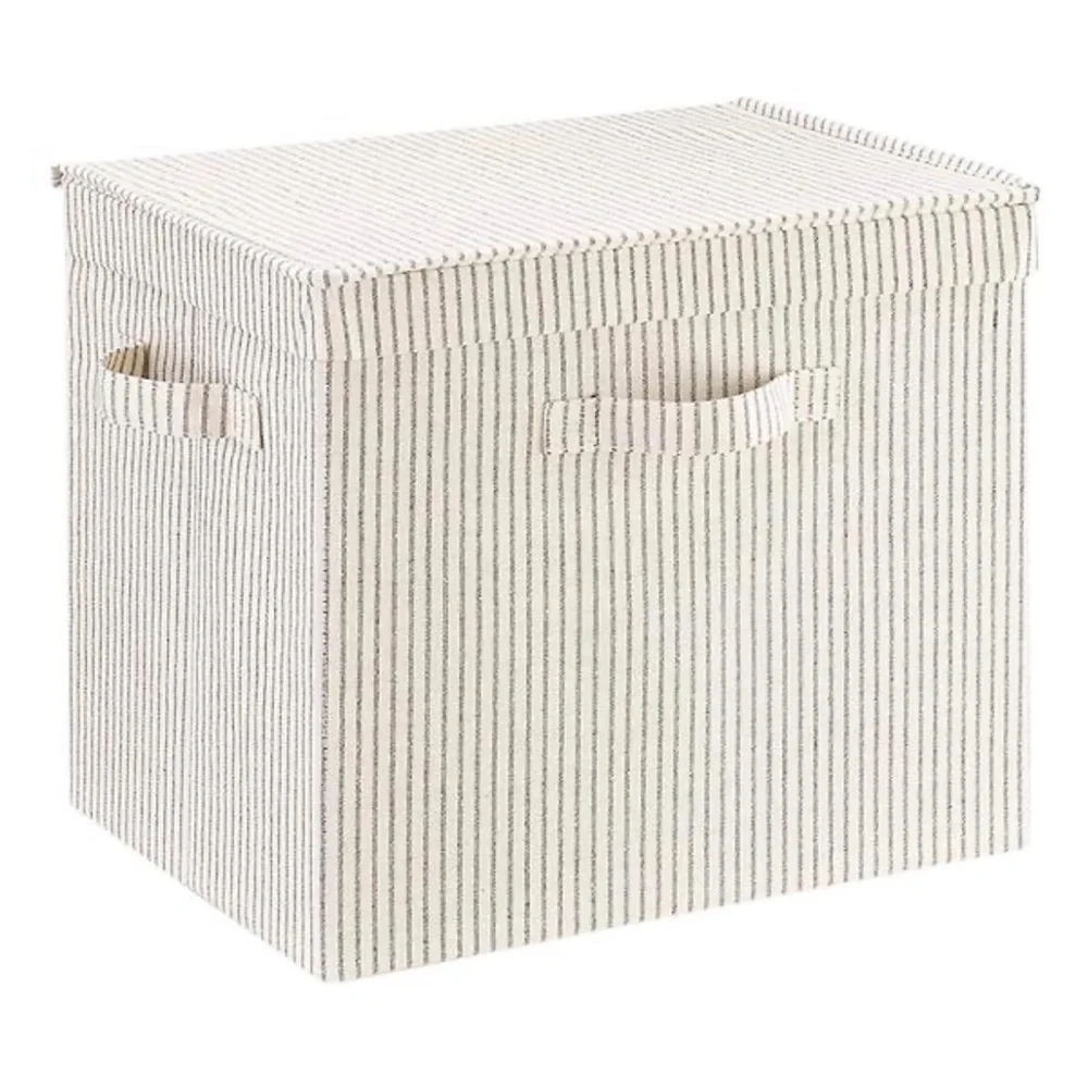 Container Store Fabric Storage Box Farmhouse color - Big